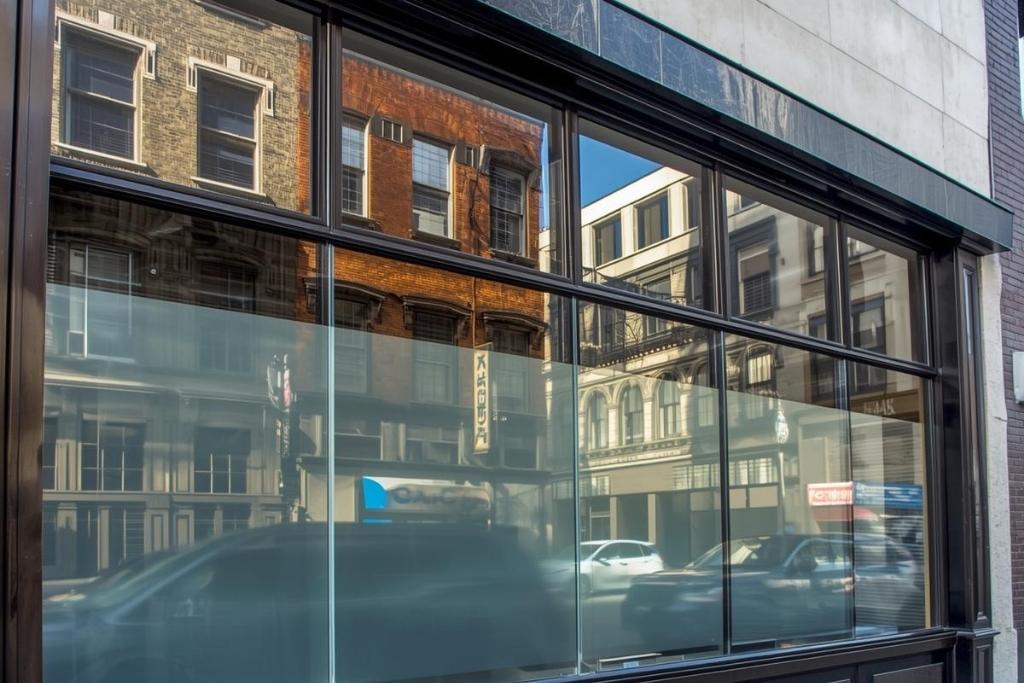 Commercial Window with Privacy and Security Film Application